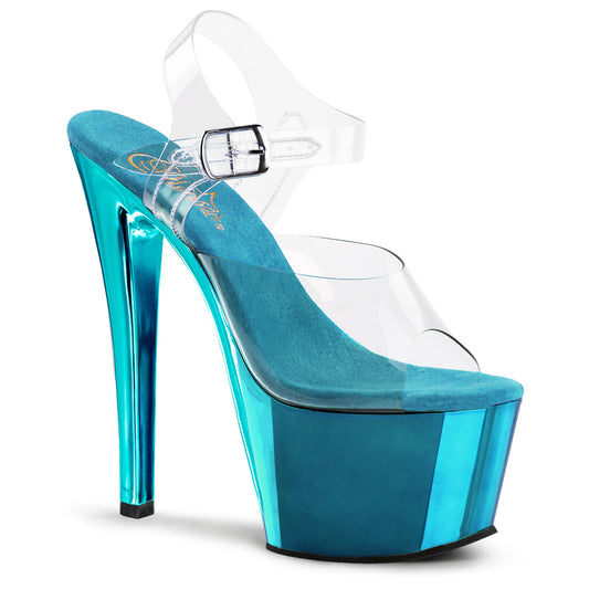 Pleaser Sandalias para mujer SKY-308 CLR / Turquesa Chrome