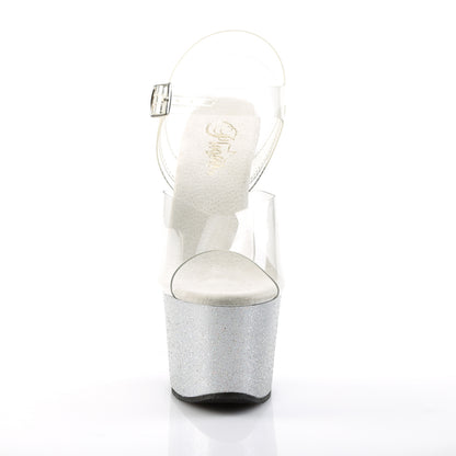 Pleaser Sandalias para mujer SKY-308mg clr / slv