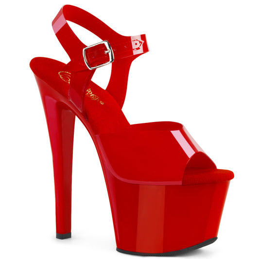 Pleaser Sandalias para mujer SKY-308n rojo (gelatina) TPU / RED