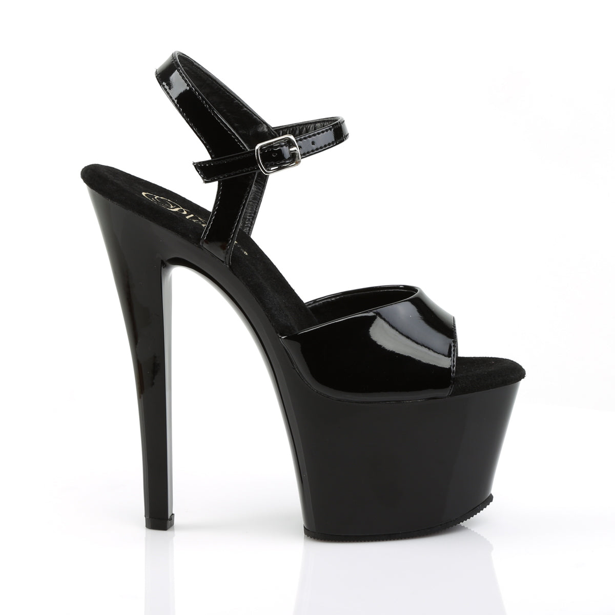Pleaser Womens Sandals SKY-309 Blk Pat/Blk