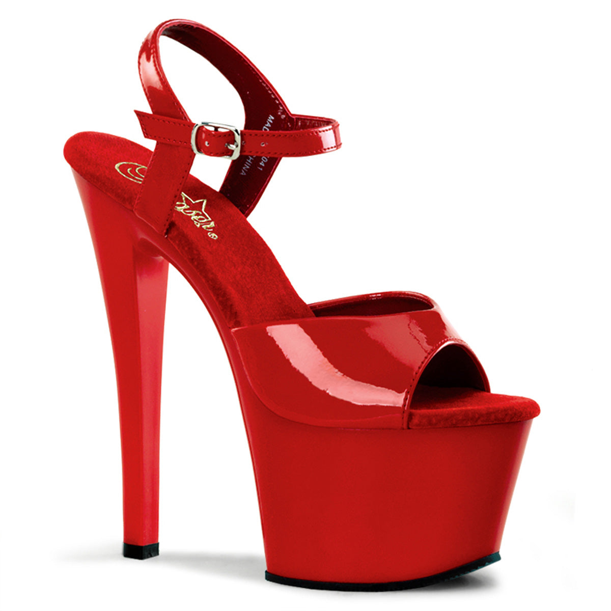 Pleaser Sandalias para mujer SKY-309 RED PAT / RED