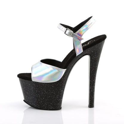 Pleaser Sandalias para mujer SKY-309HG SLV Holograma / BLK