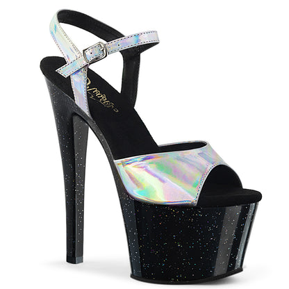 Pleaser Sandalias para mujer SKY-309HG SLV Holograma / BLK