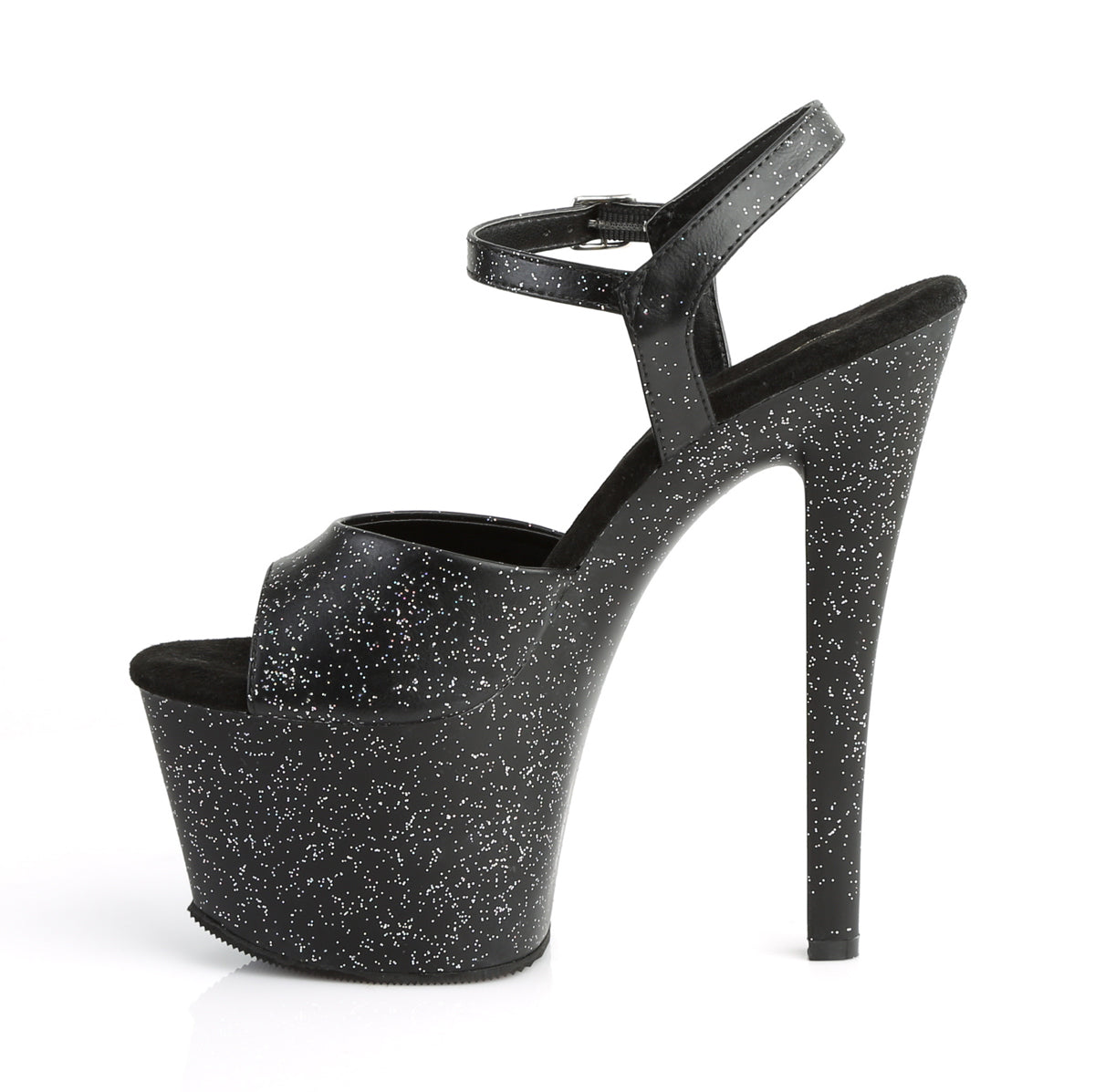 Pleaser Sandalias para mujer SKY-309mmg BLK Faux Cuero / Blk Mate