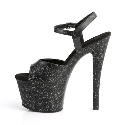 Pleaser Womens Sandals SKY-309MMG Blk Faux Leather/Blk Matte