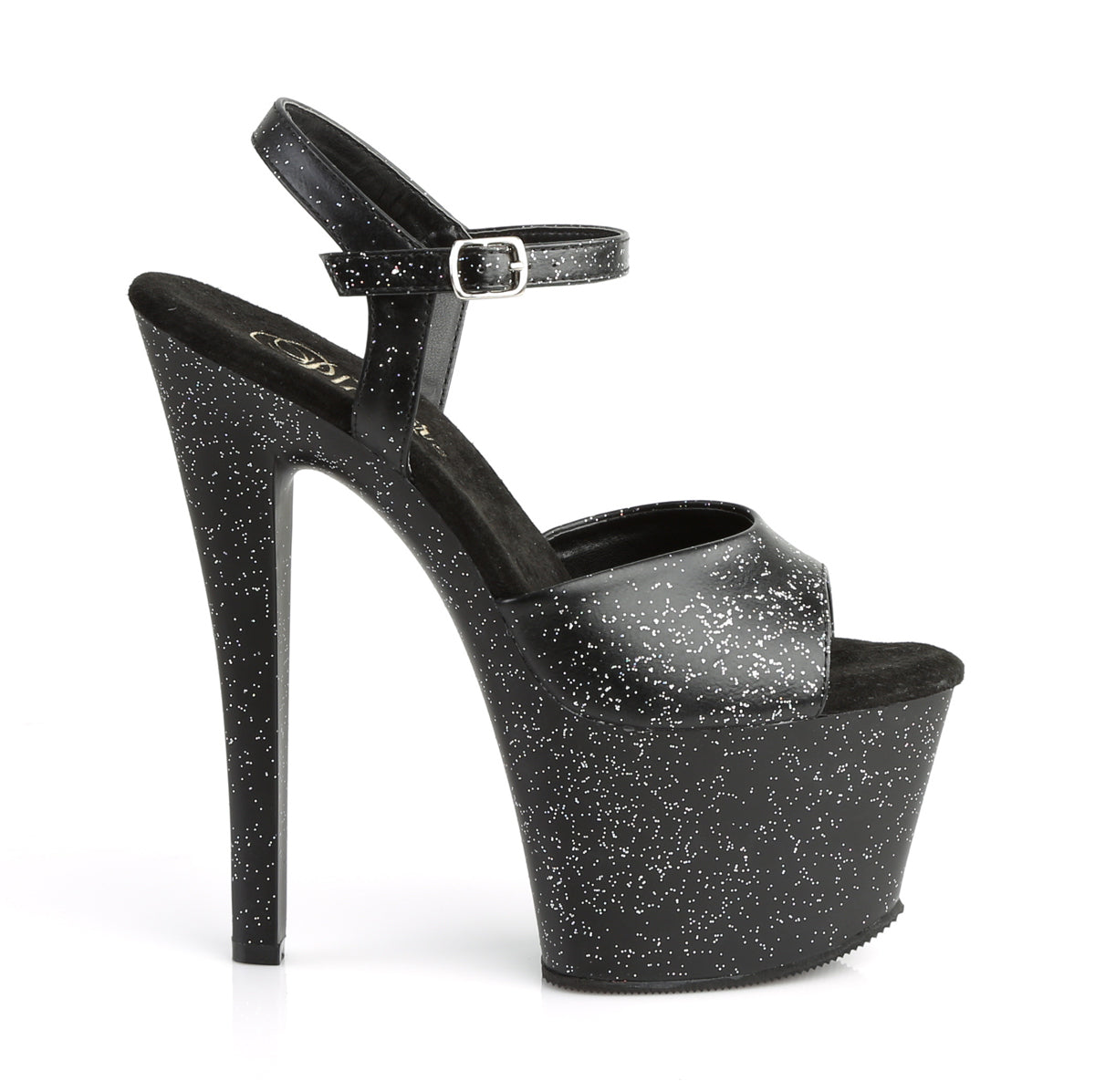 Pleaser Womens Sandals SKY-309MMG Blk Faux Leather/Blk Matte