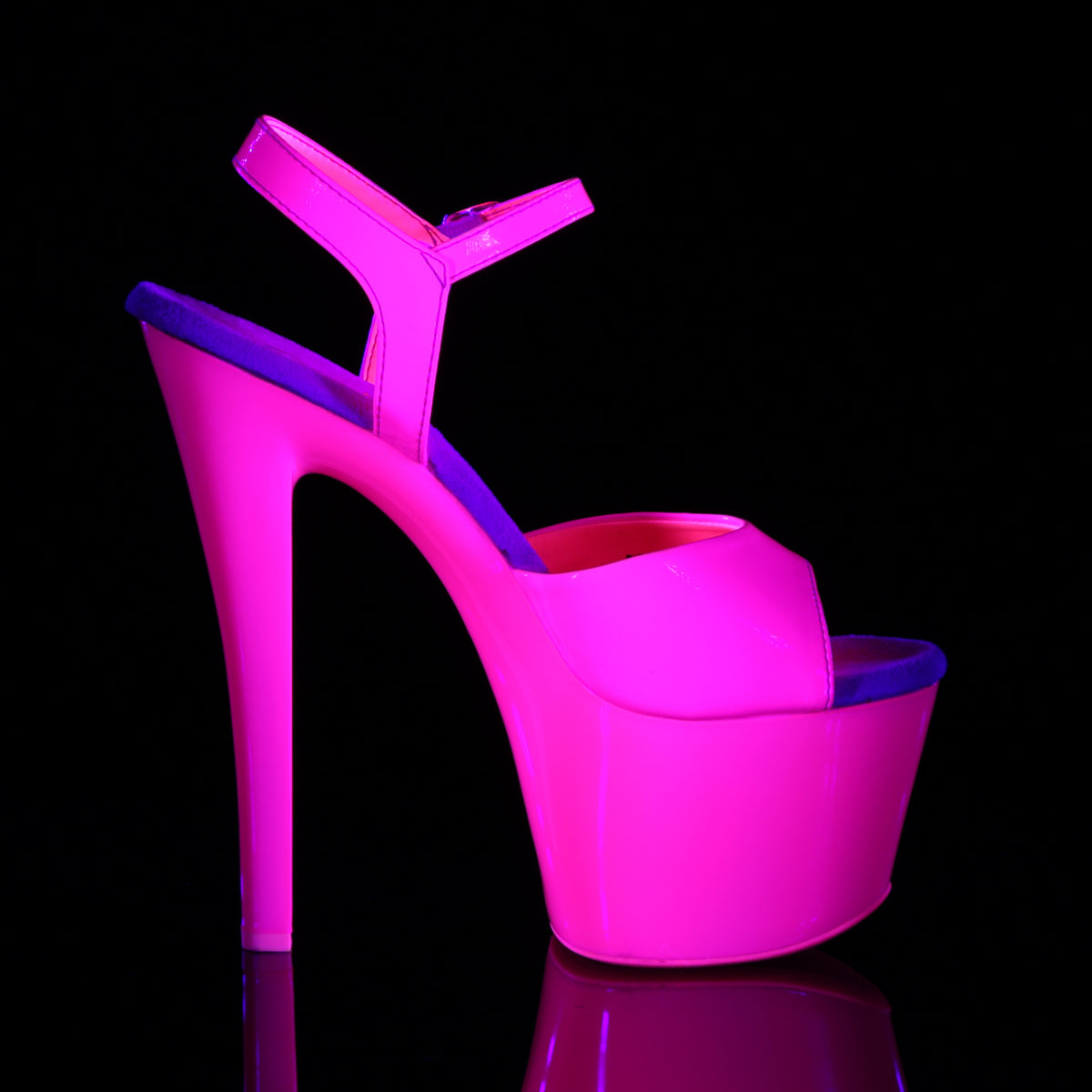 Pleaser Sandalias para mujer SKY-309UV neón h. rosa / h. Rosa