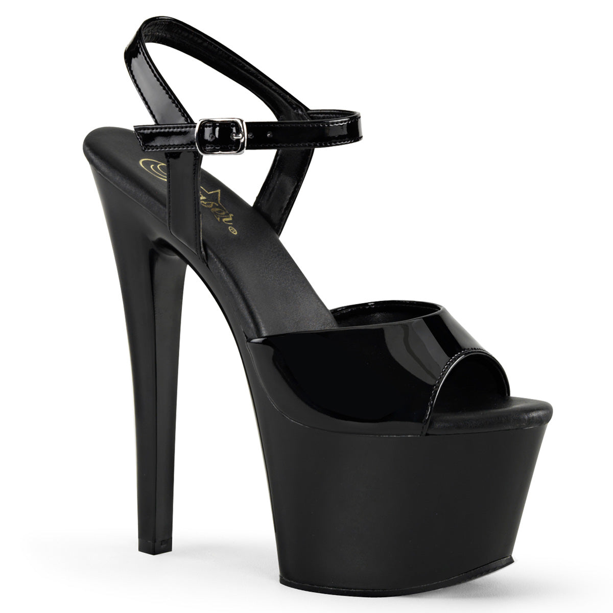 Pleaser Sandalias para mujer SKY-309vl BLK PAT / BLK