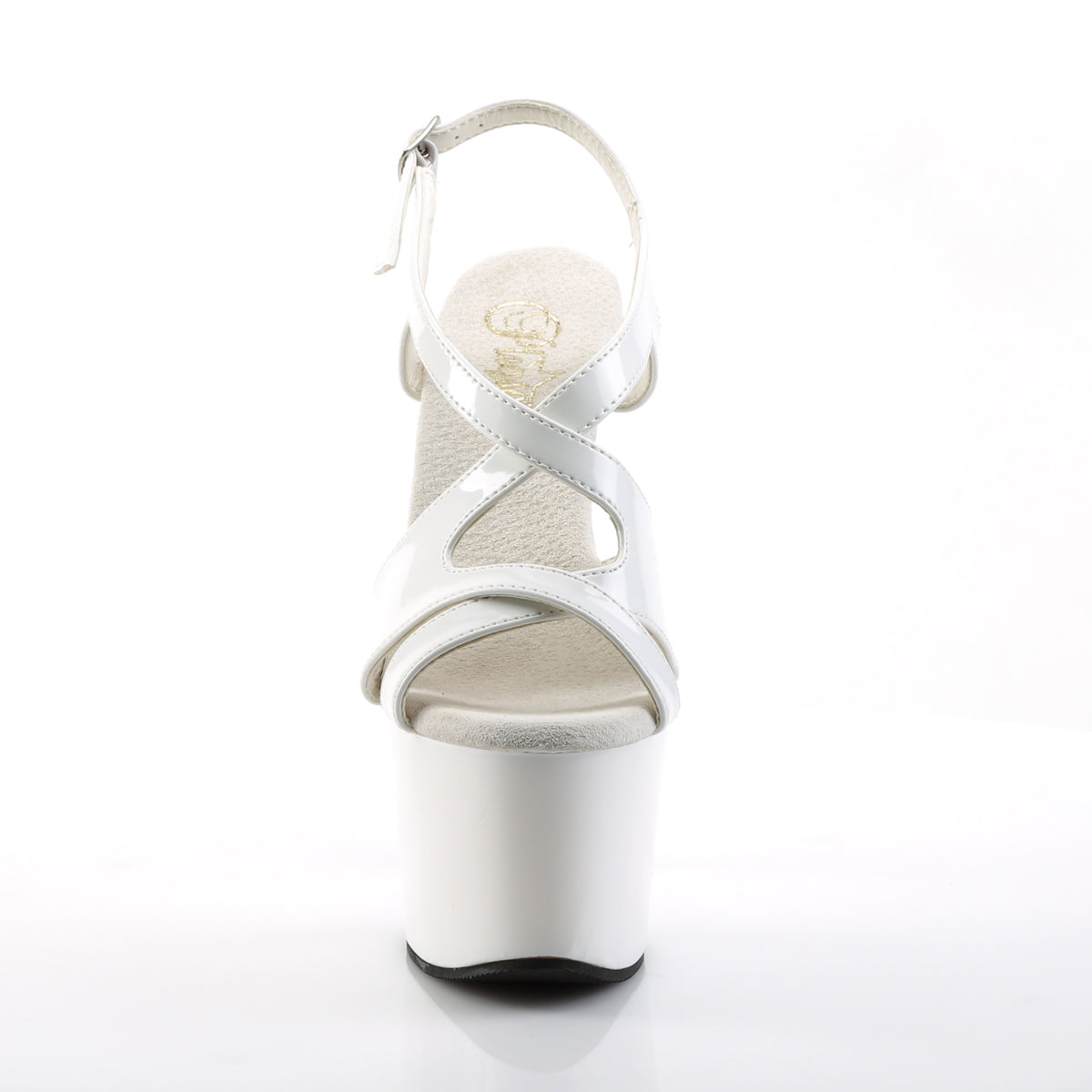 Pleaser Womens Sandals SKY-330 Wht Pat/Wht