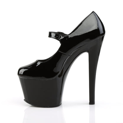 Pleaser Sandalias para mujer SKY-387 BLK PAT / BLK