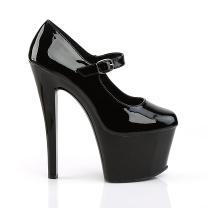 Pleaser Sandalias para mujer SKY-387 BLK PAT / BLK