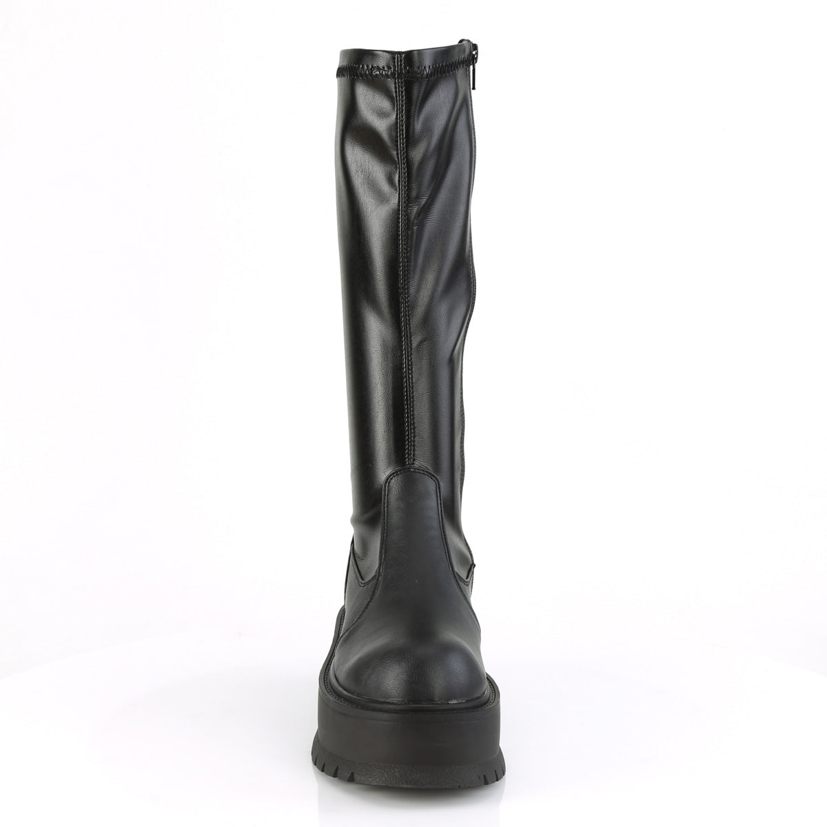 DemoniaCult Botas de mujer SLACKER-200 blk str cuero vegano