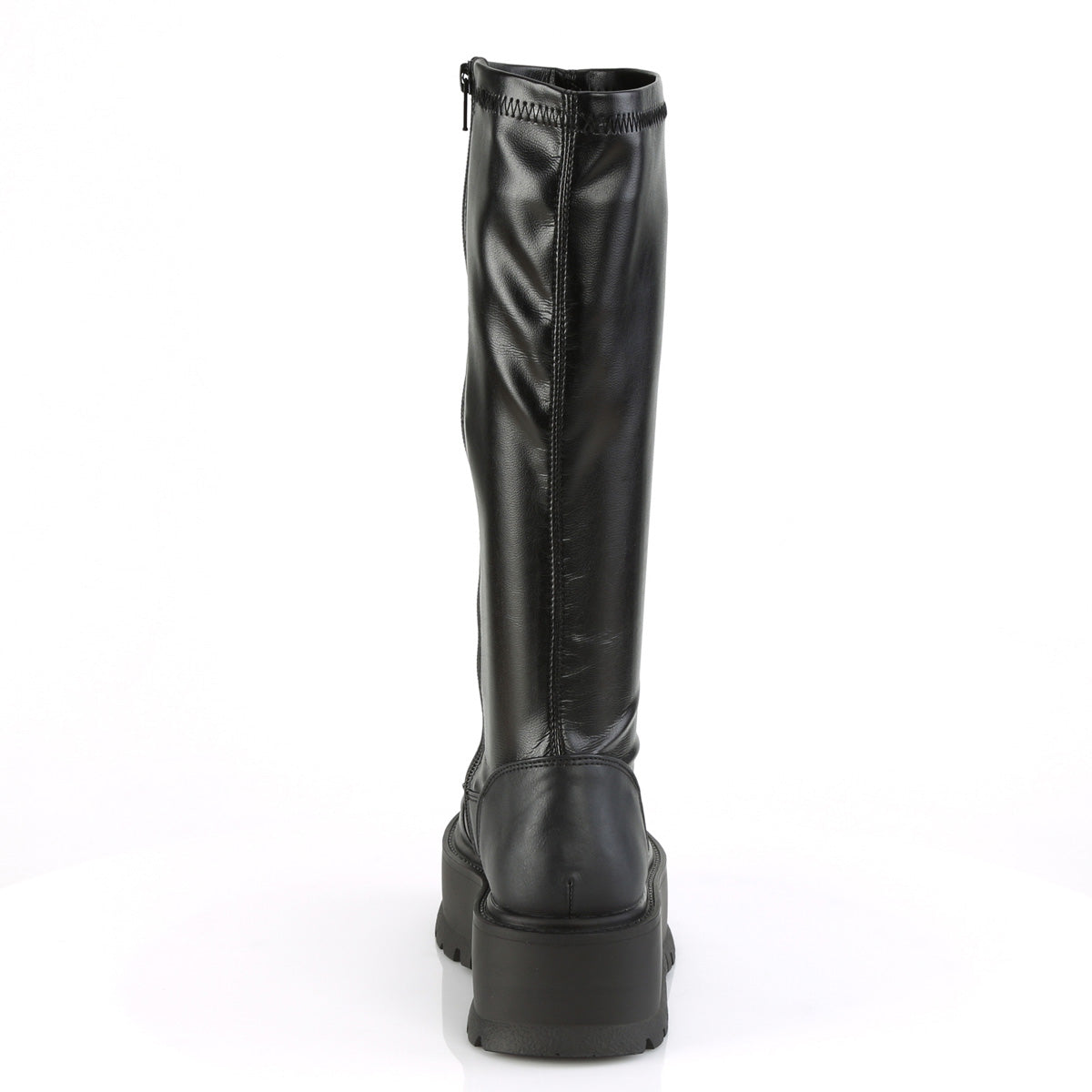 DemoniaCult Botas de mujer SLACKER-200 blk str cuero vegano