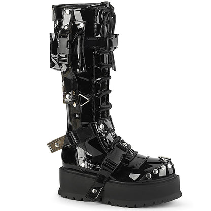 DemoniaCult Botas de mujer SLACKER-260 Blk Pat