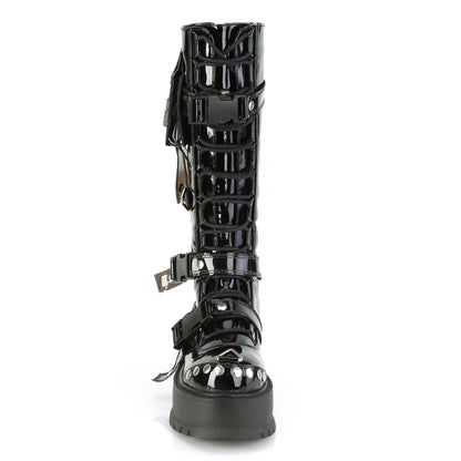 DemoniaCult Botas de mujer SLACKER-260 Blk Pat
