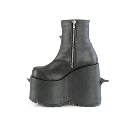 DemoniaCult  Botines SLAY-77 Blk Leather Vegan