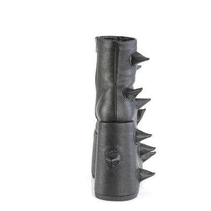 DemoniaCult  Botines SLAY-77 Blk Leather Vegan