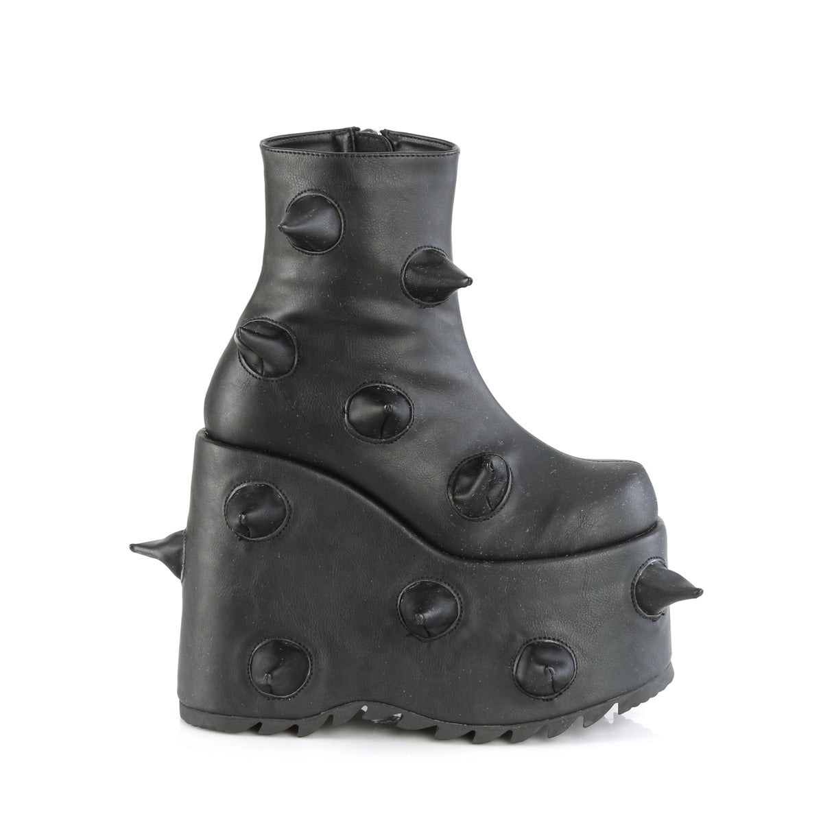 DemoniaCult  Botines SLAY-77 Blk Leather Vegan