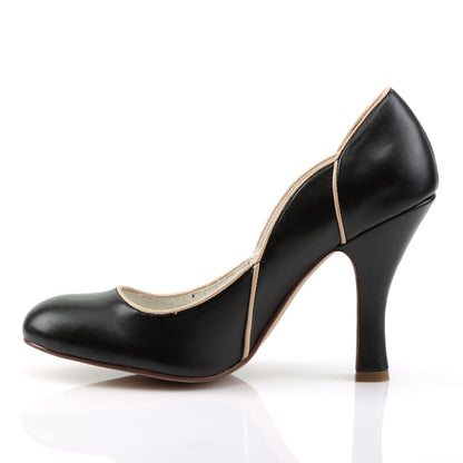 Pin Up Couture Bombas para mujer SMITTEN-04 BLK Faux Cuero