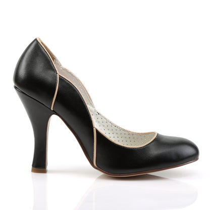 Pin Up Couture Bombas para mujer SMITTEN-04 BLK Faux Cuero
