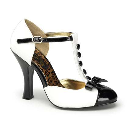 Pin Up Couture Bombas para mujer SMITTEN-10 wht-blk pat