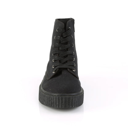 DemoniaCult Botines para hombre SNEEKER-201 lienzo BLK