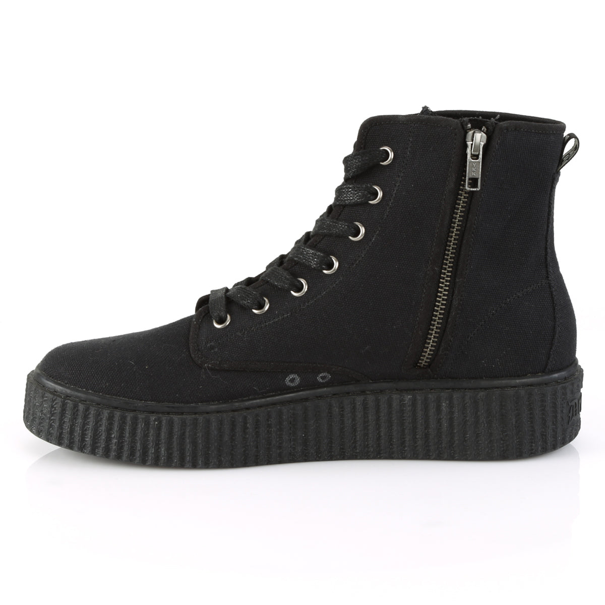 DemoniaCult Botines para hombre SNEEKER-201 lienzo BLK