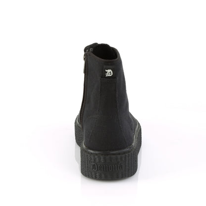 DemoniaCult Botines para hombre SNEEKER-201 lienzo BLK