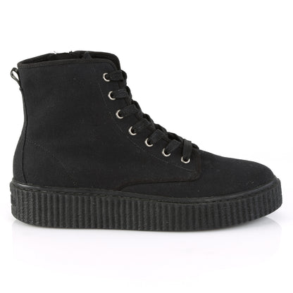 DemoniaCult Botines para hombre SNEEKER-201 lienzo BLK