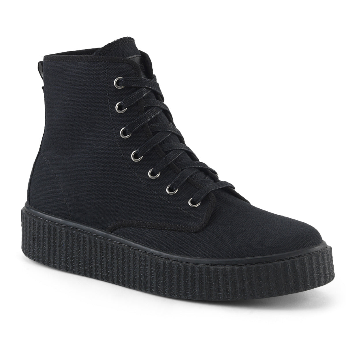 DemoniaCult Botines para hombre SNEEKER-201 lienzo BLK