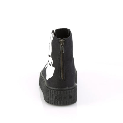 DemoniaCult Botines para hombre SNEEKER-252 BLK lienzo