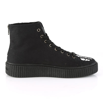 DemoniaCult Botines para hombre SNEEKER-252 BLK lienzo