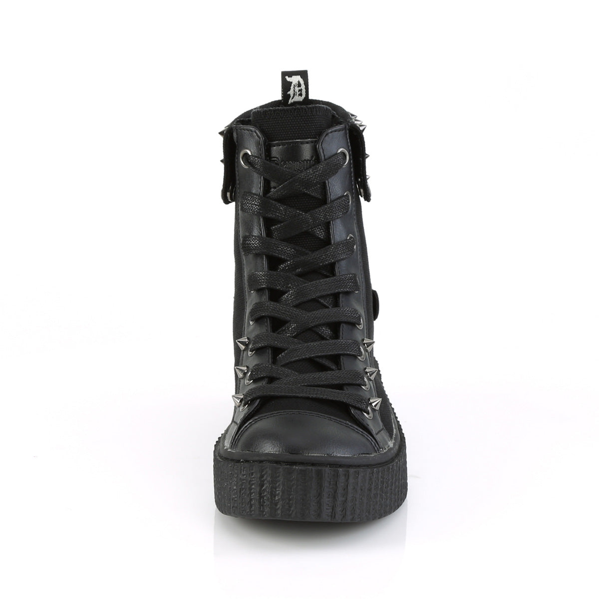 DemoniaCult Mens Ankle Boots SNEEKER-266 Blk Canvas-Vegan Leather