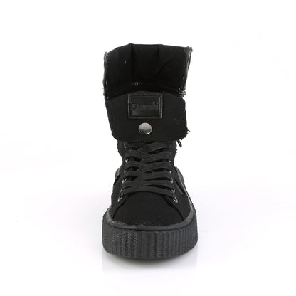 DemoniaCult Botines para hombre SNEEKER-270 BLK lienzo