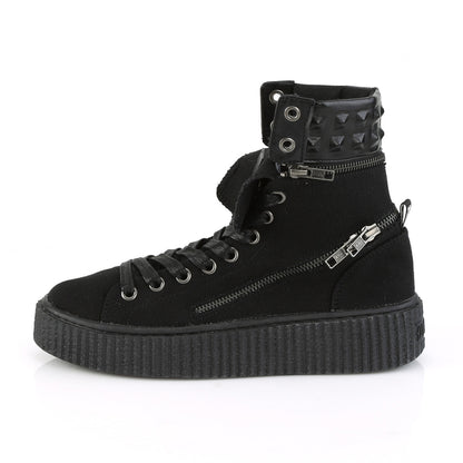 DemoniaCult Botines para hombre SNEEKER-270 BLK lienzo
