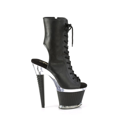 Pleaser  Ankle Boots SPECTATOR-1016 Blk Faux Leather/Clr-Blk Matte