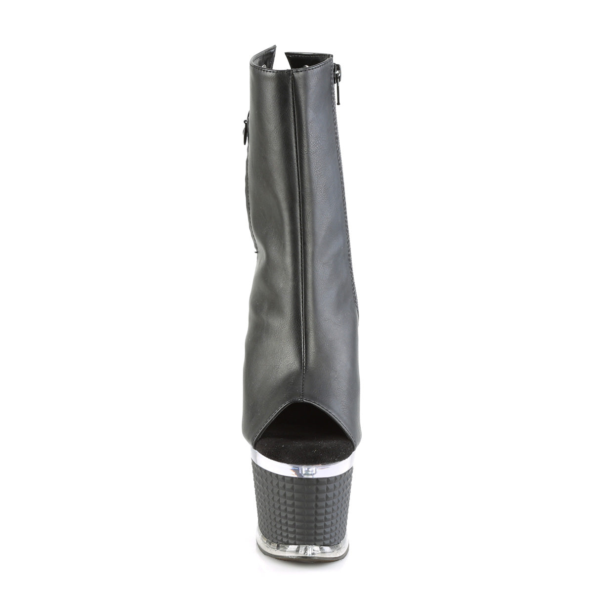 Pleaser  Botines SPECTATOR-1018 Blk Faux Cuero / Clr-Blk Mate