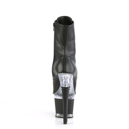 Pleaser  Botines SPECTATOR-1021 Blk Faux Cuero / Clr-Blk Mate