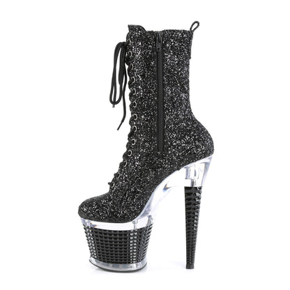 Pleaser  Ankle Boots SPECTATOR-1040G Blk Glitter/Clr-Blk