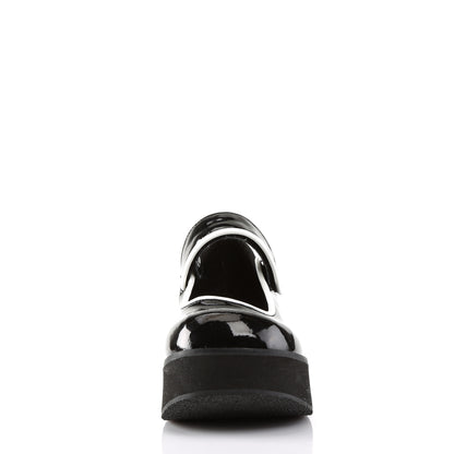 DemoniaCult Bombas de mujer SPRITE-01 blk-wht pat