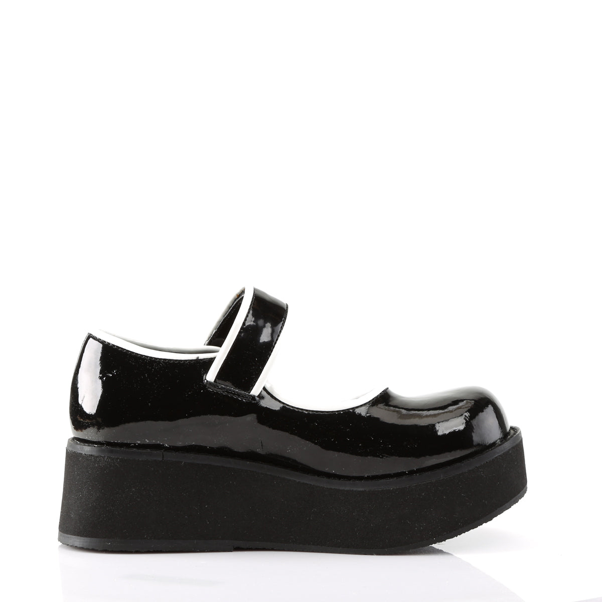 DemoniaCult Bombas de mujer SPRITE-01 blk-wht pat