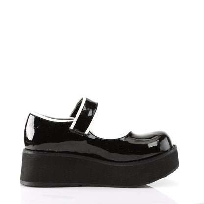 DemoniaCult Bombas de mujer SPRITE-01 blk-wht pat