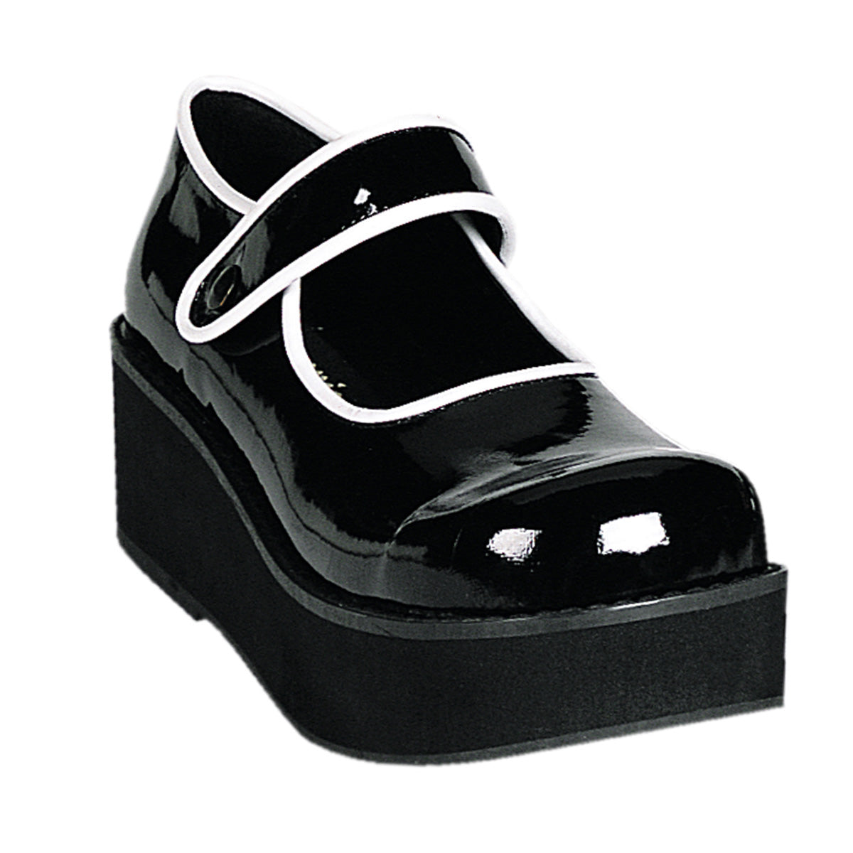 DemoniaCult Bombas de mujer SPRITE-01 blk-wht pat