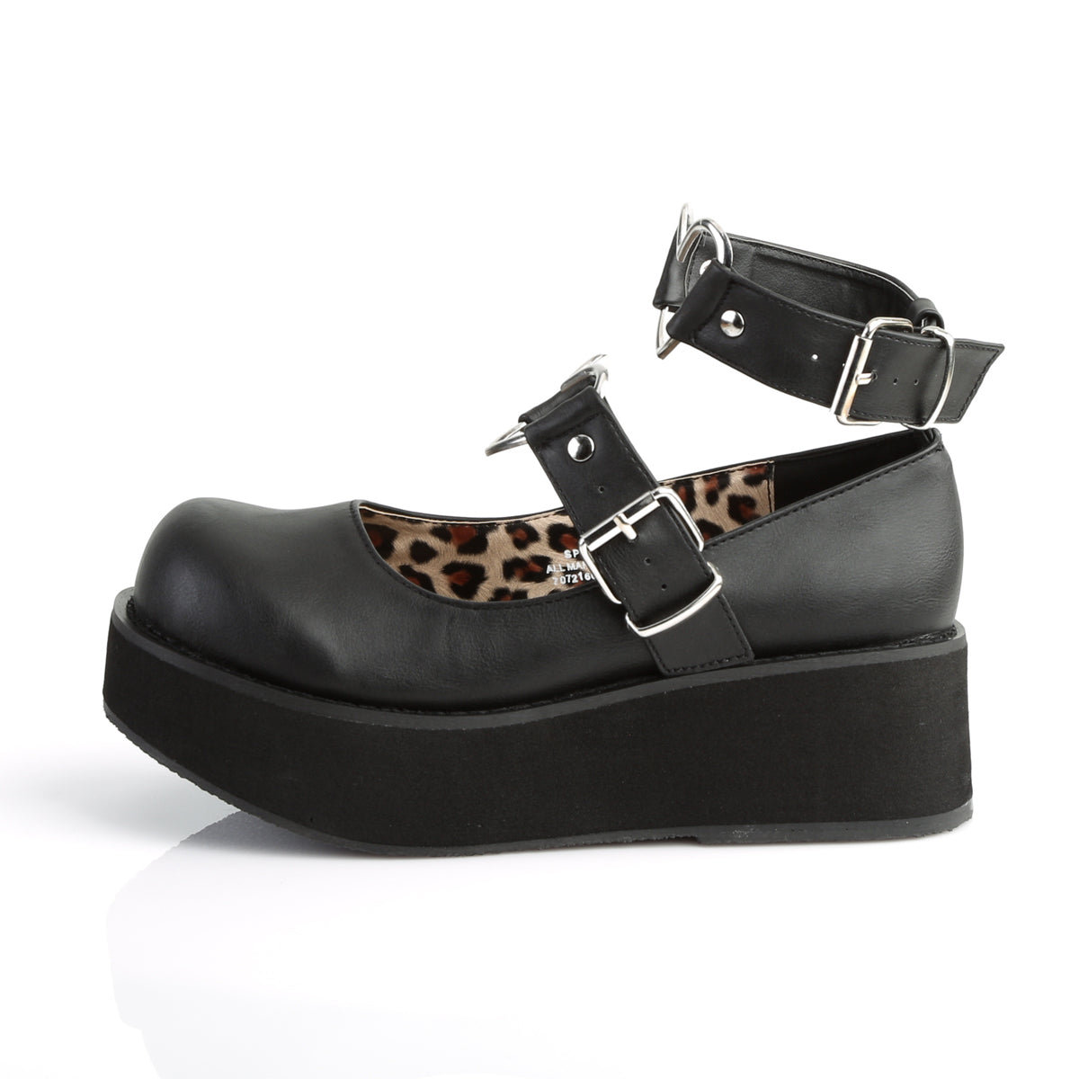 DemoniaCult Womens Pumps SPRITE-02 Blk Vegan Leather