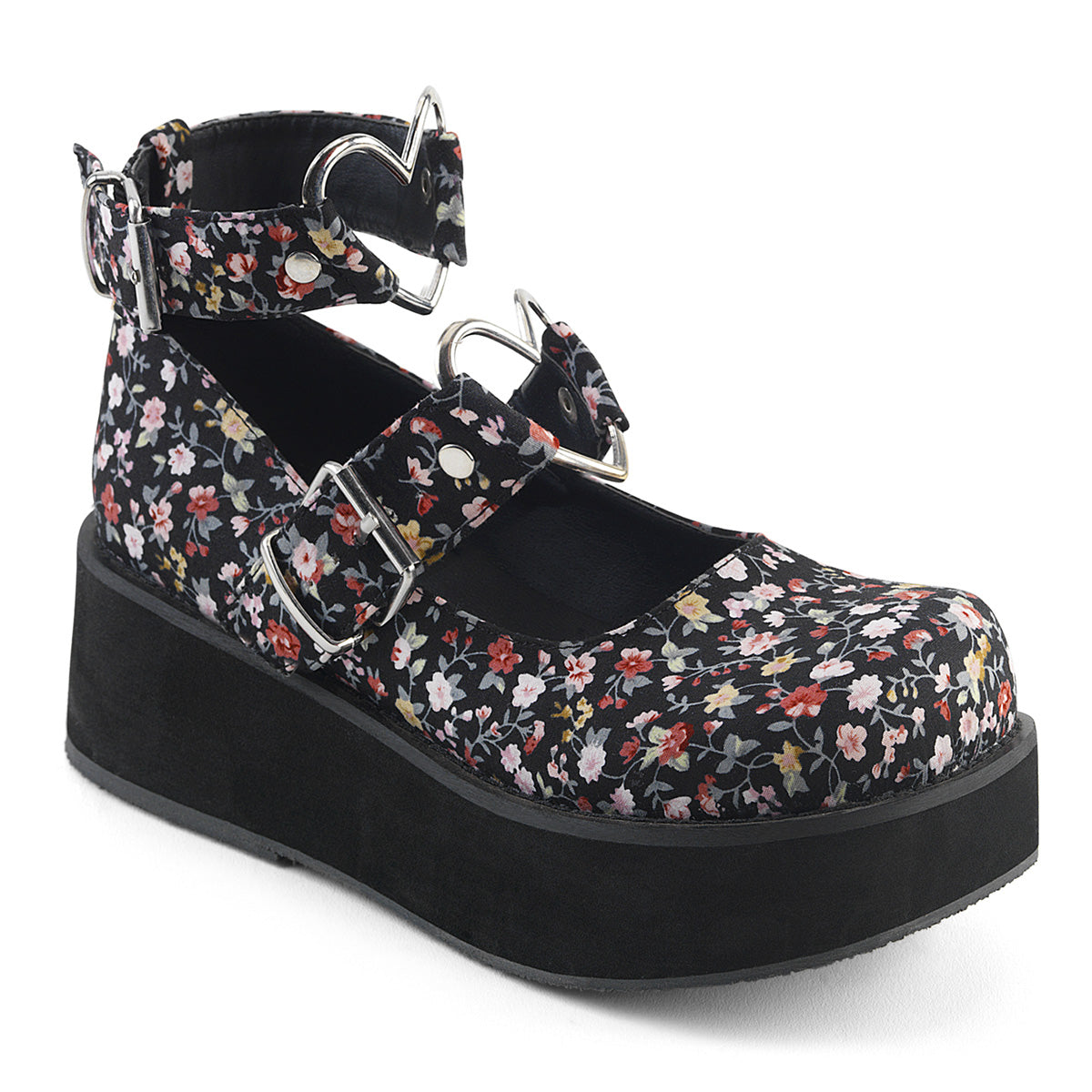 DemoniaCult Bombas de mujer SPRITE-02 tela floral