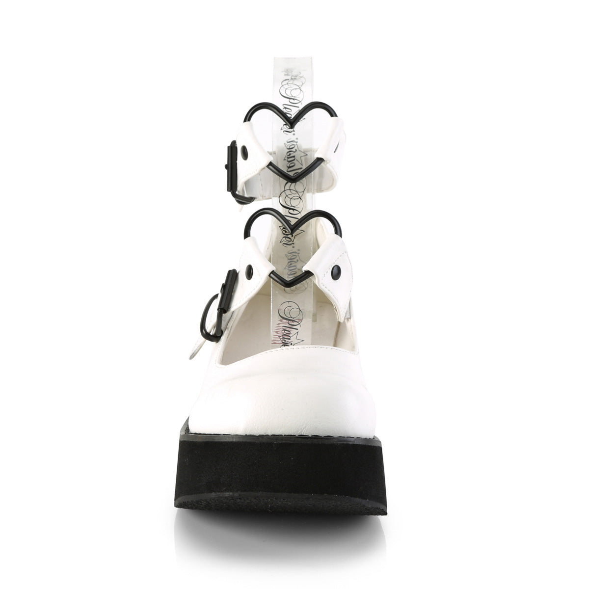 DemoniaCult Womens Pumps SPRITE-02 Wht Vegan Leather