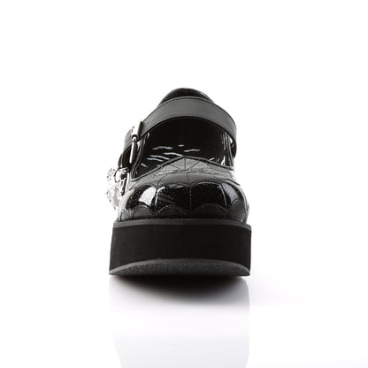 DemoniaCult Bombas de mujer SPRITE-05 BLK Vegan Leather-Blk Pat