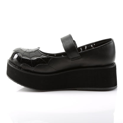 DemoniaCult Bombas de mujer SPRITE-05 BLK Vegan Leather-Blk Pat