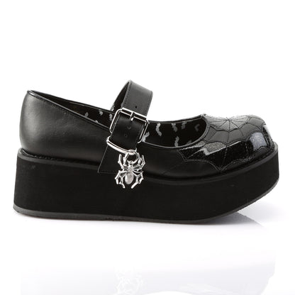 DemoniaCult Bombas de mujer SPRITE-05 BLK Vegan Leather-Blk Pat