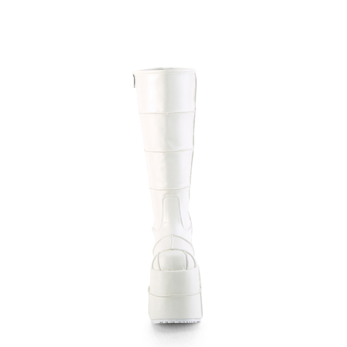 DemoniaCult Botas para hombre STACK-301 Wht Leather Vegan